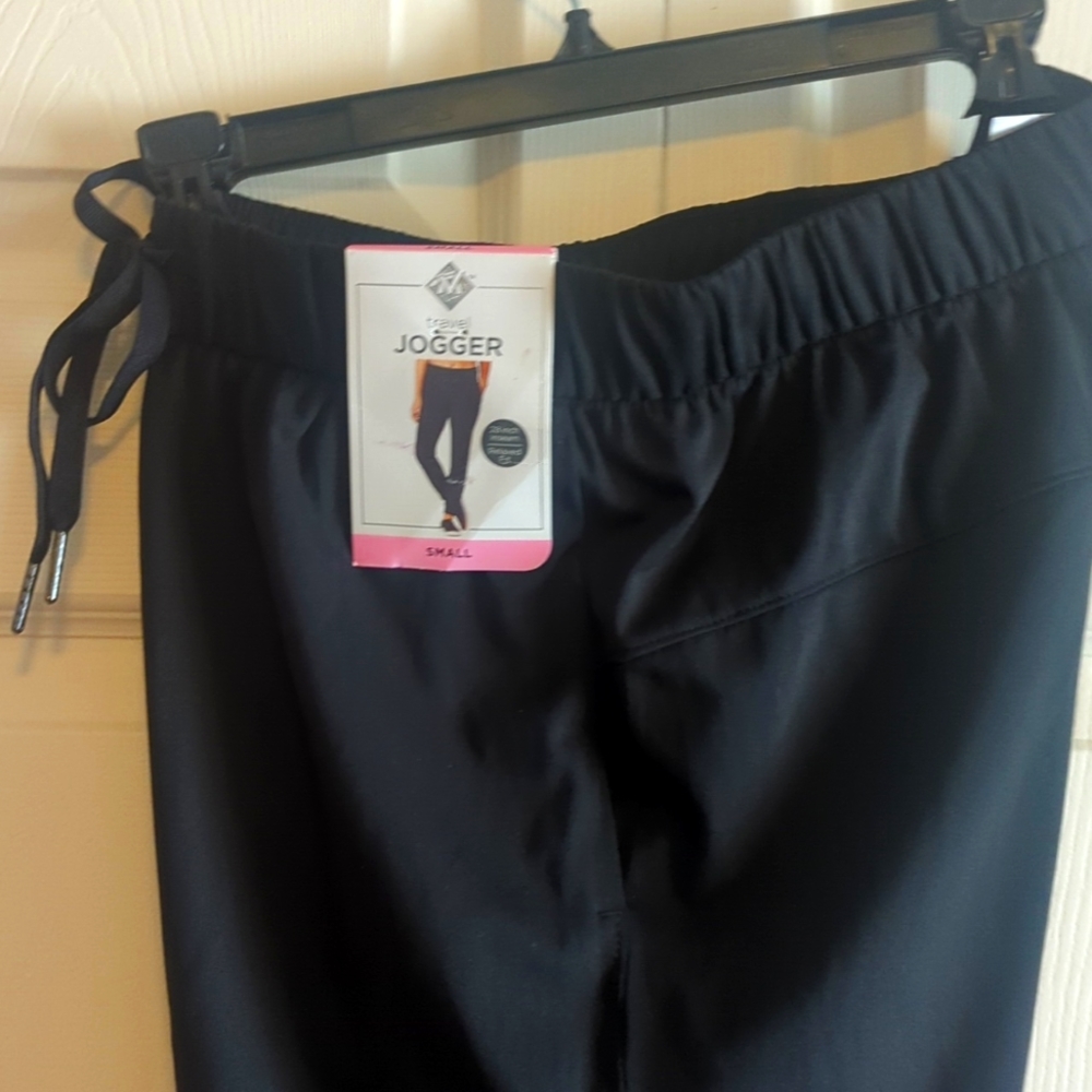 Members Mark black travel joggers. Size small